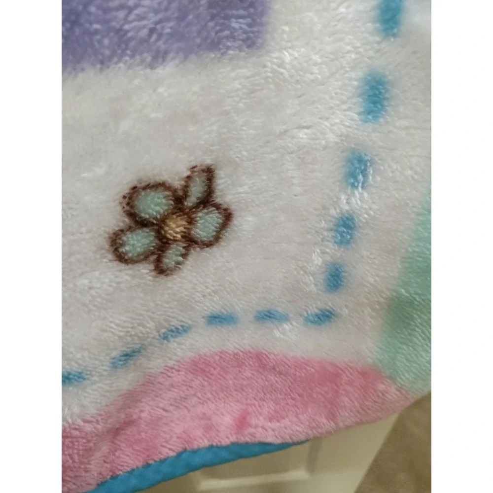 Vintage Disney Winnie The Pooh Piglet Soft Plush Baby Blanket Nursery 30x45